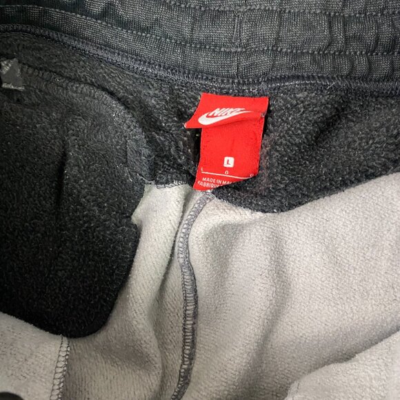 Nike Air Fleece Joggers Sweatpants Men's Large Gray Black Sportswear AQ7257 091 - Picture 7 of 15